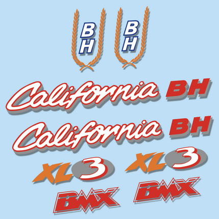 Pegatinas para Bici Clásica BH California BMX XL3 en vinilo adhesivo