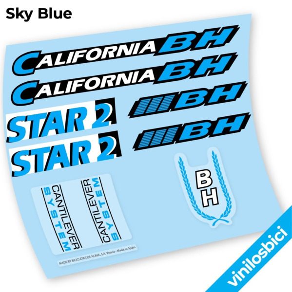 BH California Star2 Pegatinas en vinilo adhesivo Bici Clasica (10)