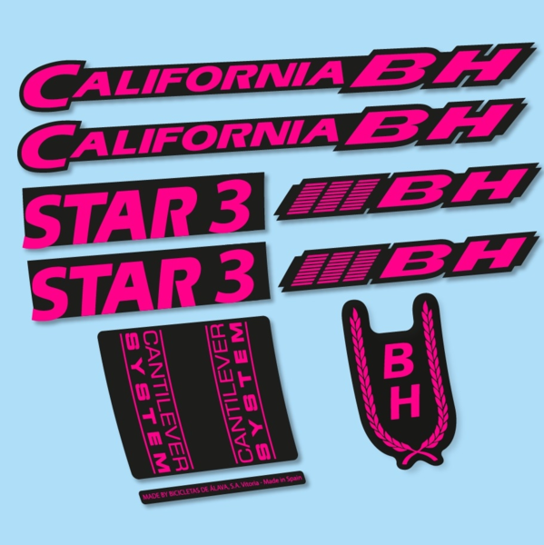 BH California STAR3 Pegatinas en vinilo adhesivo bici clásica (2)