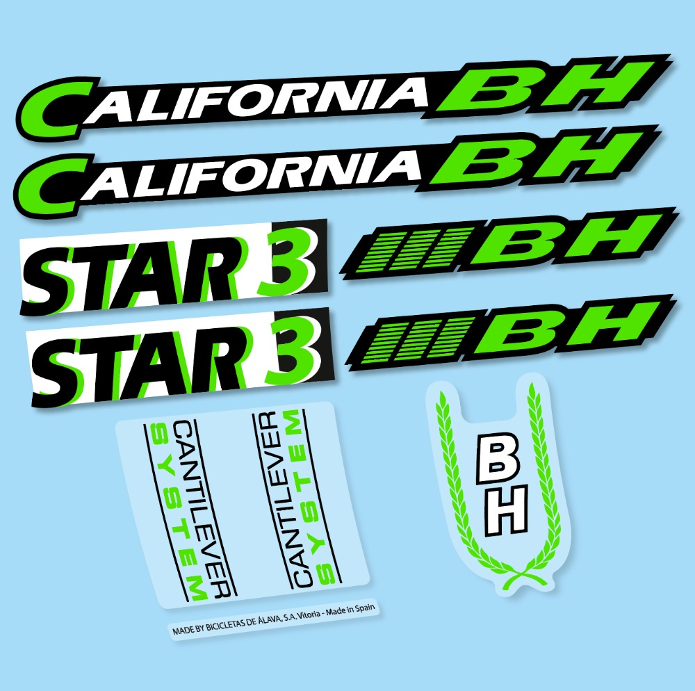 BH California STAR3 Pegatinas en vinilo adhesivo bici clásica (1)
