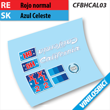 BH California XL2 Pegatinas vinilo adhesivo bicicleta clásica