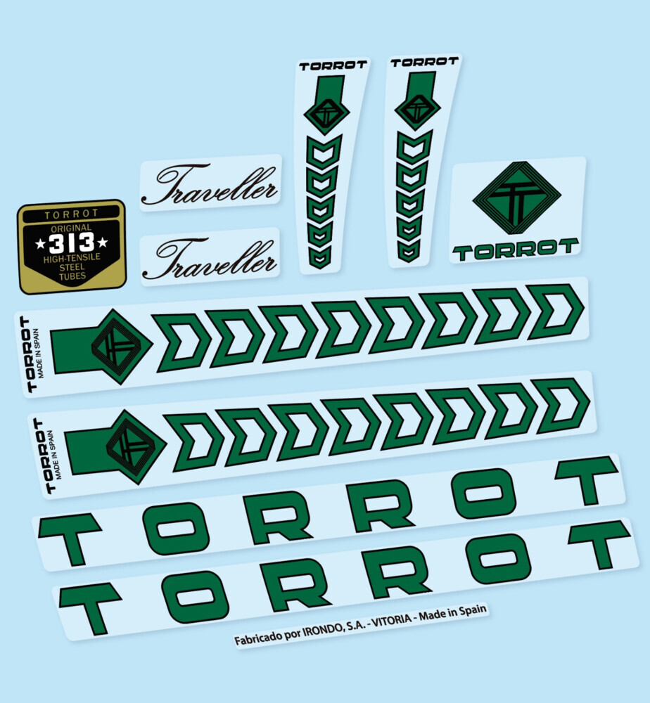 Torrot Traveller Pegatinas en vinilo adhesivo Bici Clásica
