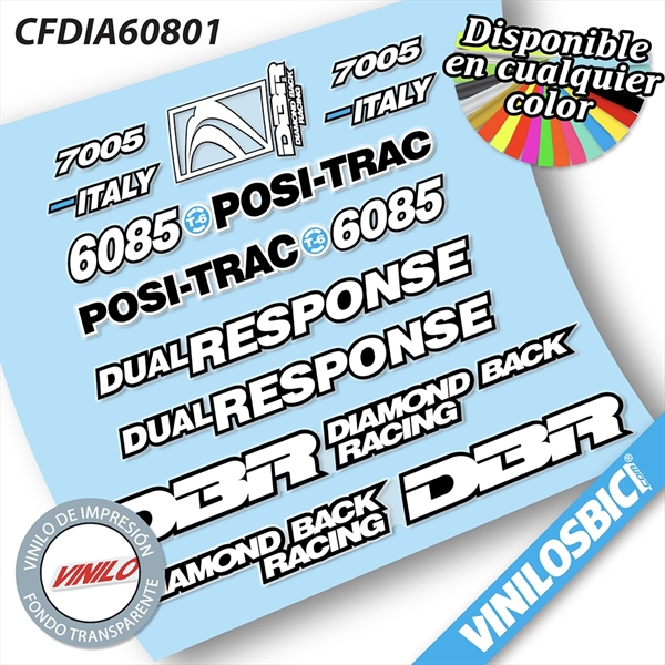 Diamondback 6085 Posi-Trac pegatinas en vinilo adhesivo