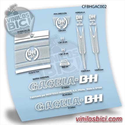 Pegatinas en vinilo adhesivo bicicleta clásica vintage BH Gacela