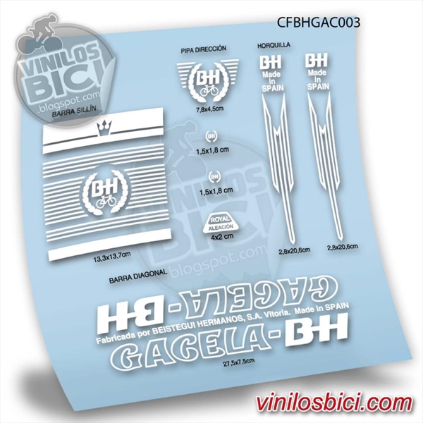 BH Gacela Pegatinas en vinilo adhesivo bicicleta