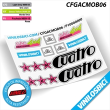 GAC Amortiguador 4x4 Cuatro pegatinas vinilo adhesivo bici clásica