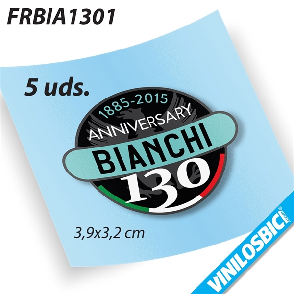 Bianchi Anniversary 130th 130 aniversario, pegatinas en vinilo adhesivo