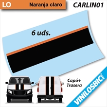 Pack bandas en vinilo adhesivo para coche, líneas o franjas