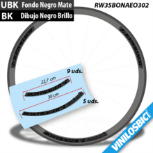 Bontrager Aelous 3 pegatinas en vinilo adhesivo llantas