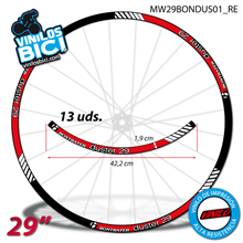 Bontrager Duster vinilos adhesivos llanta 29"