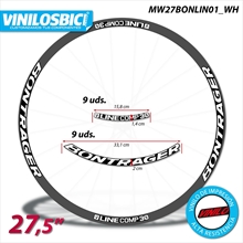 Bontrager Line Comp 30 pegatinas vinilo adhesivo llanta 27,5"