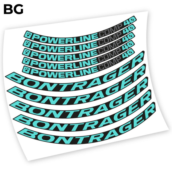 Bontrager Powerline Comp 40 Pegatinas en vinilo adhesivo llanta (2)
