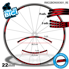 Bontrager vinilos adhesivos para llantas perfil 22