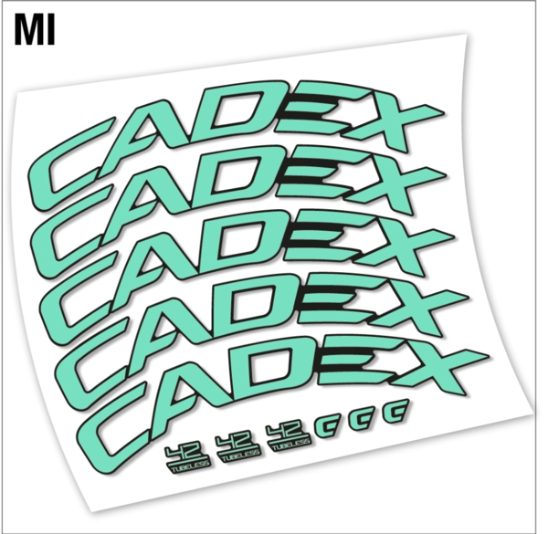 Cadex 42 Tubeless Disco pegatinas en vinilo adhesivo llantas freno disco (10)