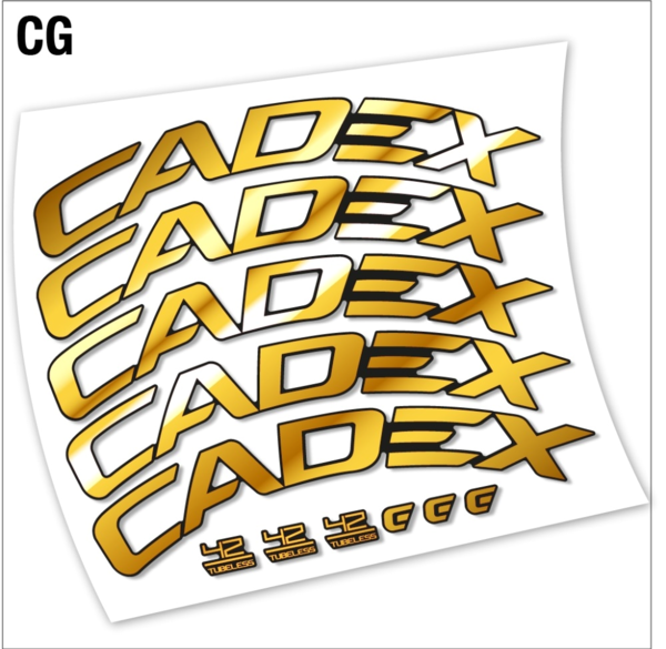 Cadex 42 Tubeless Disco pegatinas en vinilo adhesivo llantas freno disco (17)