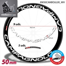 Campagnolo pegatinas vinilo adhesivo llanta perfil 50mm