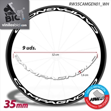 Campagnolo, pegatinas vinilo adhesivo llantas perfil 35mm