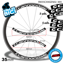 Cannondale vinilos adhesivos llantas perfil 35mm
