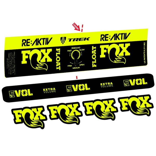 Compatible Amortiguador Fox Float Reactiv Trek Pegatinas en vinilo adhesivo (2)