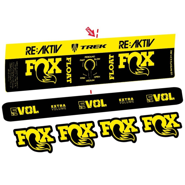 Compatible Amortiguador Fox Float Reactiv Trek Pegatinas en vinilo adhesivo (3)