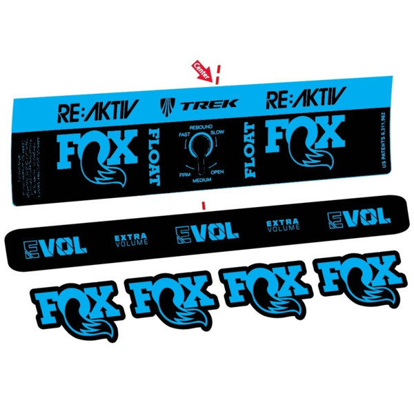 Compatible Amortiguador Fox Float Reactiv Trek Pegatinas en vinilo adhesivo (4)