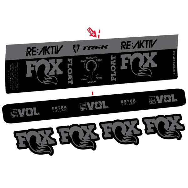 Compatible Amortiguador Fox Float Reactiv Trek Pegatinas en vinilo adhesivo (7)