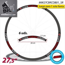 CrankBrothers Cobalt 2 vinilos adhesivos 1 llanta