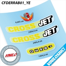 Derbi Rabasa Cross Jet pegatinas en vinilo adhesivo bici