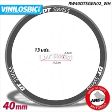 DT Swiss, pegatinas vinilo adhesivo llanta 40mm