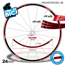 DT Swiss R1850 vinilos adhesivos para llanta perfil 24mm