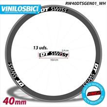 DT Swiss, pegatinas vinilo adhesivo llanta 40mm