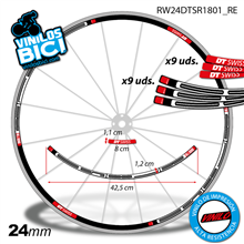 DT Swiss R1850 vinilos adhesivos para llanta perfil 24mm