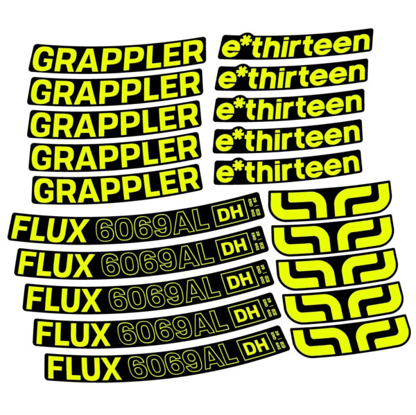 E-Thirteen Grappler Flux Alloy Downhill Pegatinas en vinilo adhesivo Llanta MTB (2)