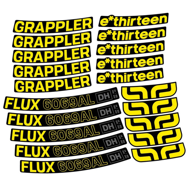 E-Thirteen Grappler Flux Alloy Downhill Pegatinas en vinilo adhesivo Llanta MTB (3)