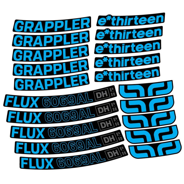 E-Thirteen Grappler Flux Alloy Downhill Pegatinas en vinilo adhesivo Llanta MTB (4)