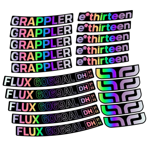 E-Thirteen Grappler Flux Alloy Downhill Pegatinas en vinilo adhesivo Llanta MTB (8)