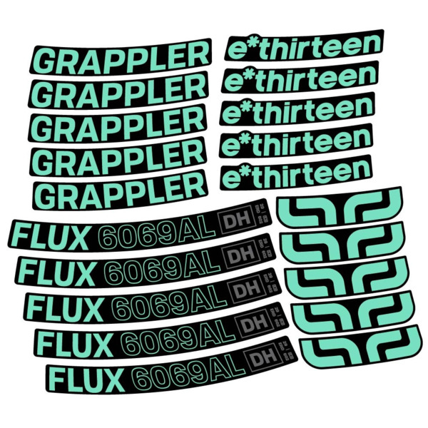 E-Thirteen Grappler Flux Alloy Downhill Pegatinas en vinilo adhesivo Llanta MTB (9)