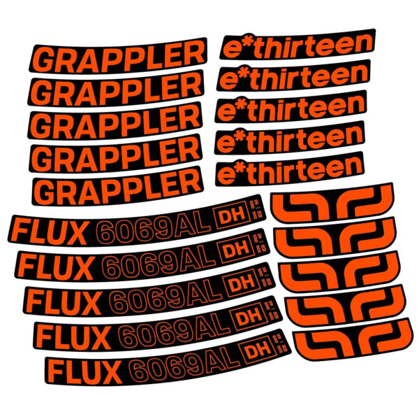 E-Thirteen Grappler Flux Alloy Downhill Pegatinas en vinilo adhesivo Llanta MTB (10)