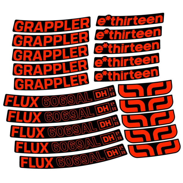 E-Thirteen Grappler Flux Alloy Downhill Pegatinas en vinilo adhesivo Llanta MTB (18)