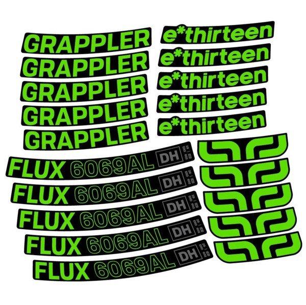 E-Thirteen Grappler Flux Alloy Downhill Pegatinas en vinilo adhesivo Llanta MTB (24)