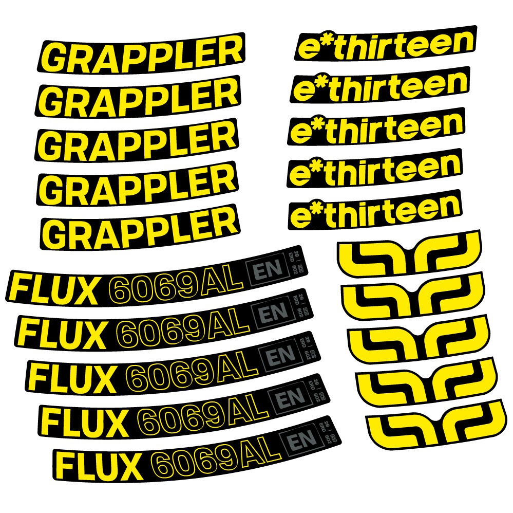 E-Thirteen Grappler Flux Alloy Pegatinas en vinilo adhesivo Llanta MTB (3)
