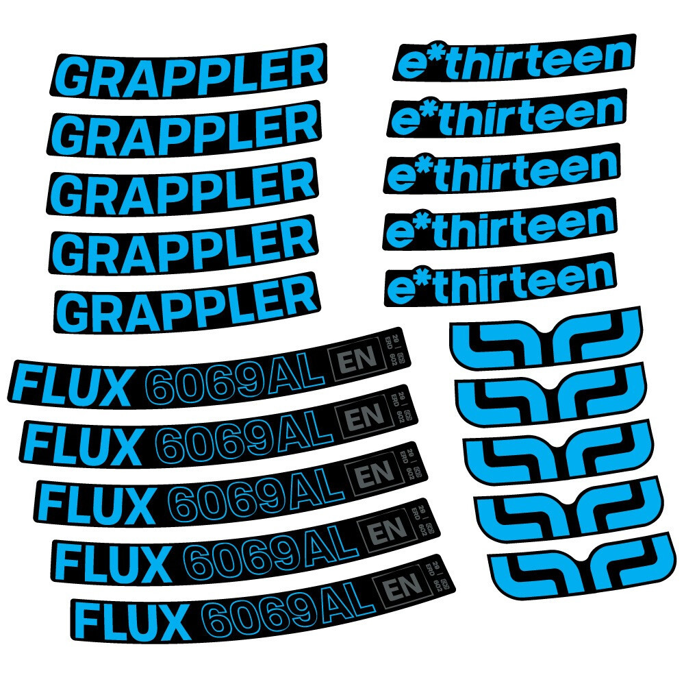 E-Thirteen Grappler Flux Alloy Pegatinas en vinilo adhesivo Llanta MTB (4)