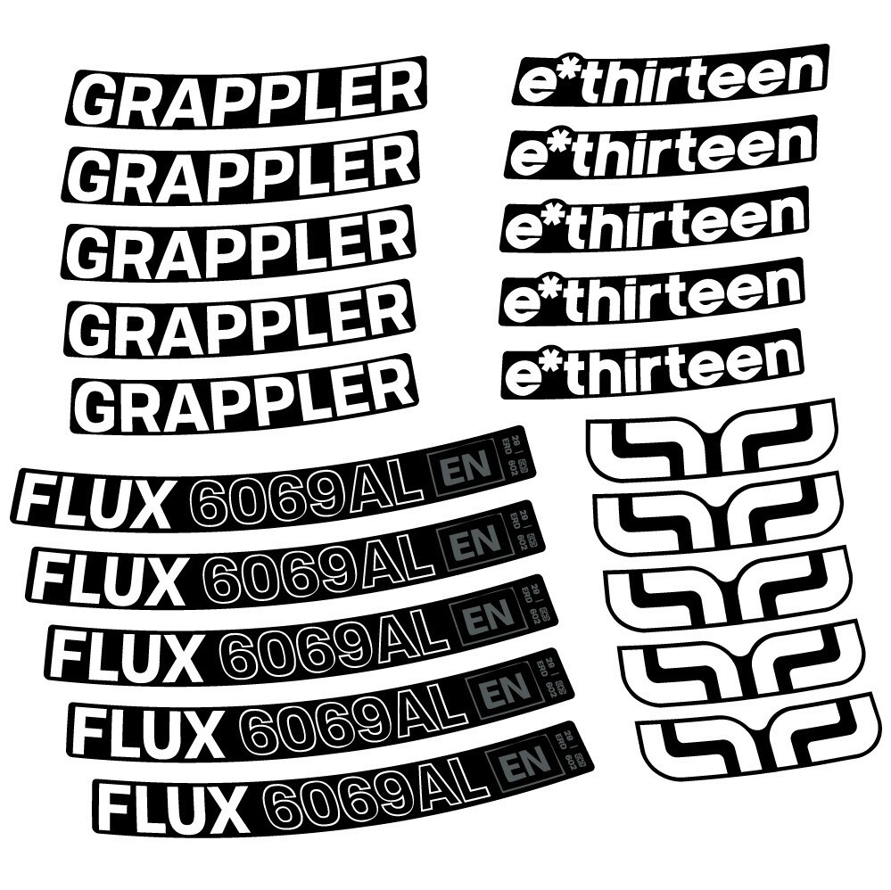 E-Thirteen Grappler Flux Alloy Pegatinas en vinilo adhesivo Llanta MTB (6)