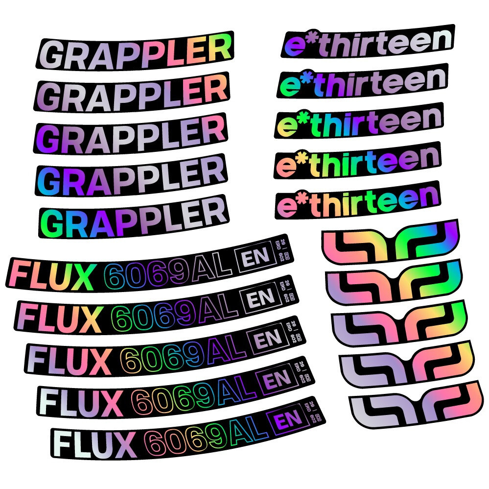 E-Thirteen Grappler Flux Alloy Pegatinas en vinilo adhesivo Llanta MTB (8)