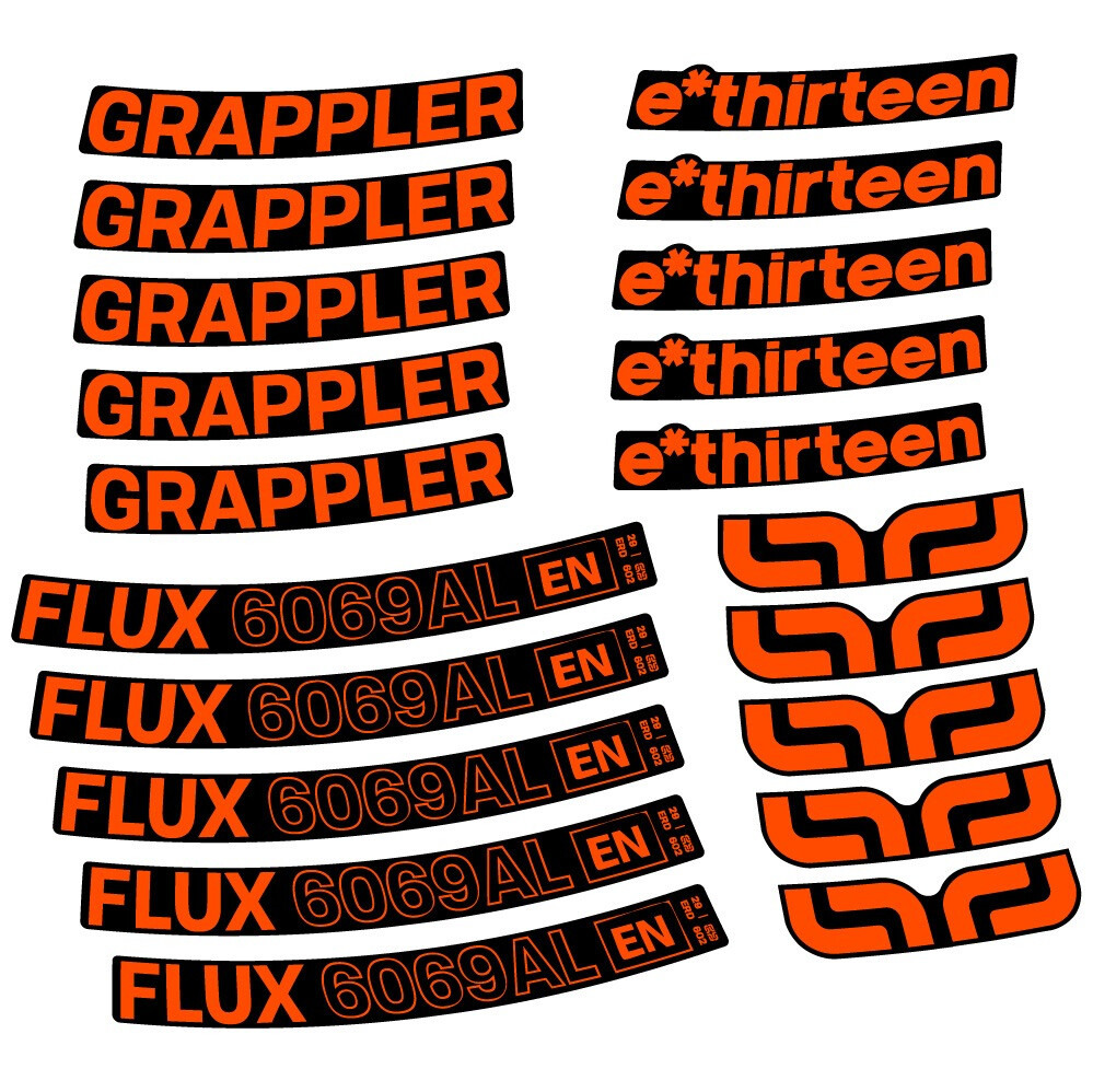 E-Thirteen Grappler Flux Alloy Pegatinas en vinilo adhesivo Llanta MTB (10)