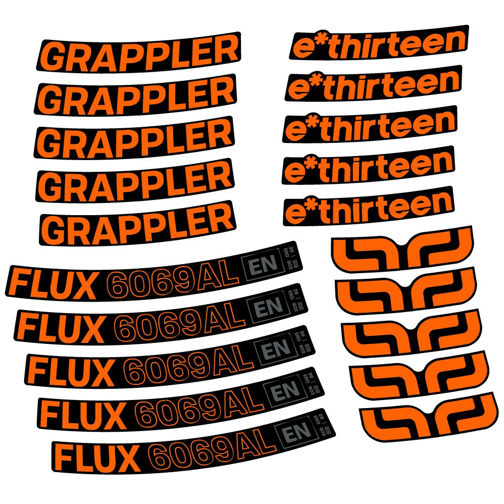 E-Thirteen Grappler Flux Alloy Pegatinas en vinilo adhesivo Llanta MTB (11)