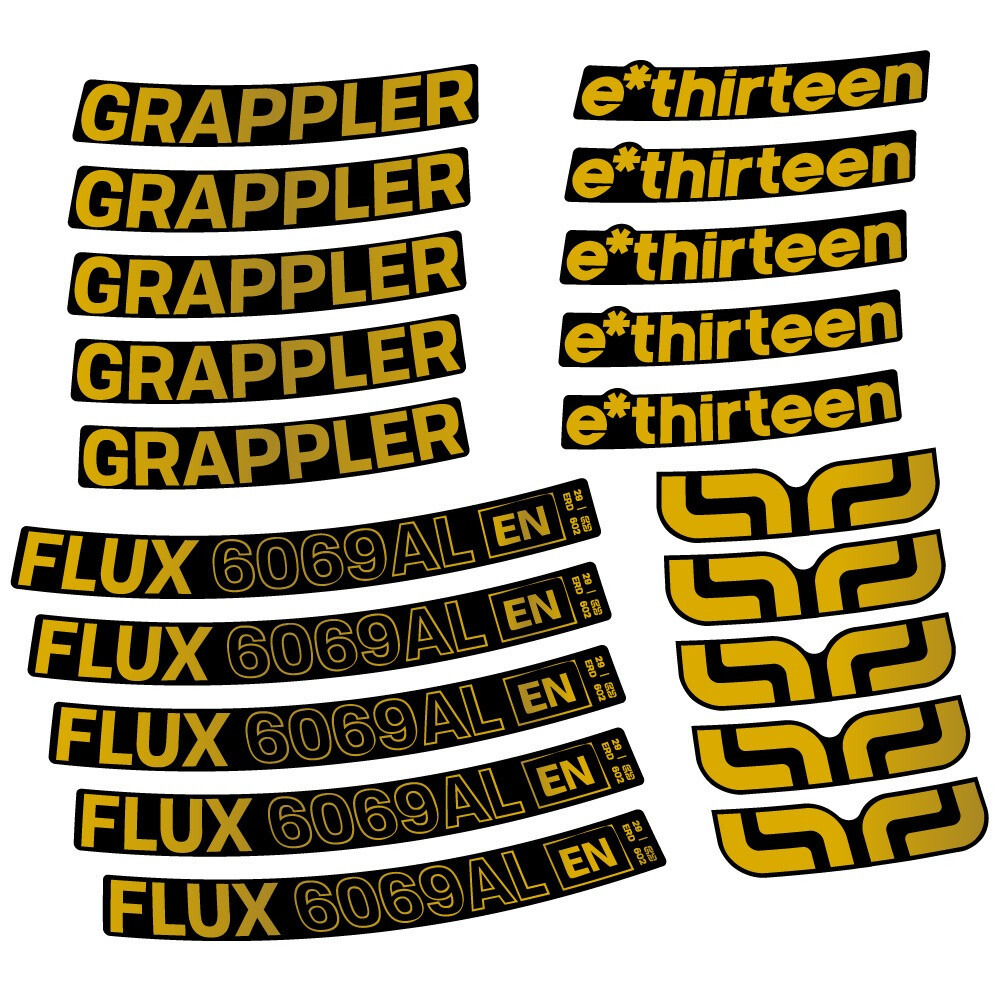 E-Thirteen Grappler Flux Alloy Pegatinas en vinilo adhesivo Llanta MTB (13)