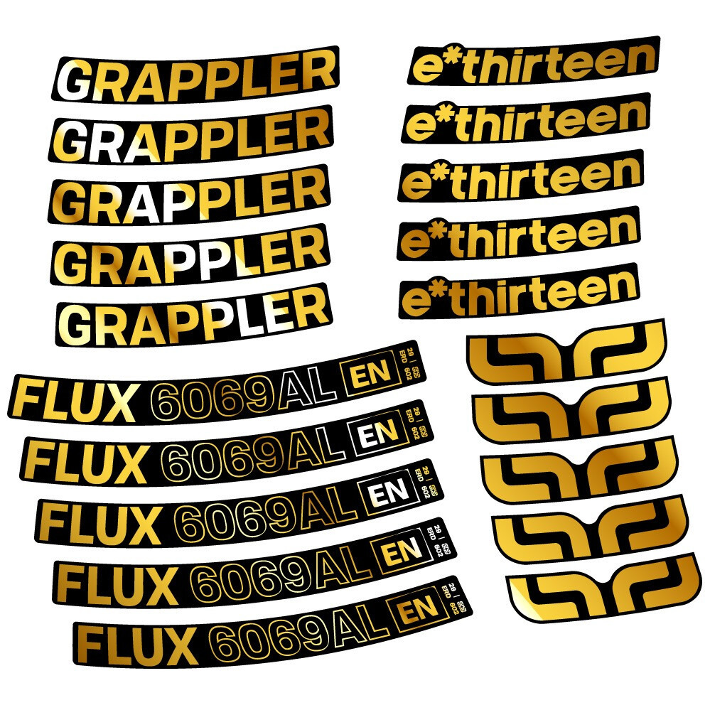 E-Thirteen Grappler Flux Alloy Pegatinas en vinilo adhesivo Llanta MTB (14)
