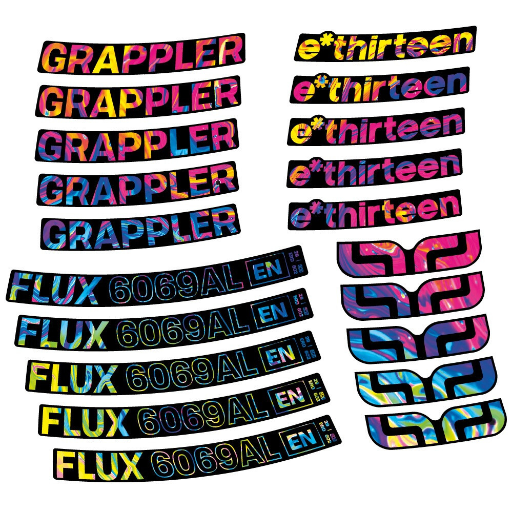 E-Thirteen Grappler Flux Alloy Pegatinas en vinilo adhesivo Llanta MTB (17)