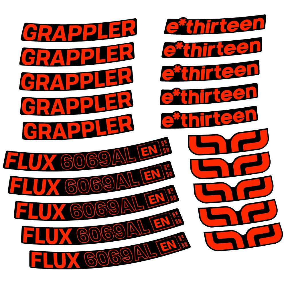 E-Thirteen Grappler Flux Alloy Pegatinas en vinilo adhesivo Llanta MTB (18)